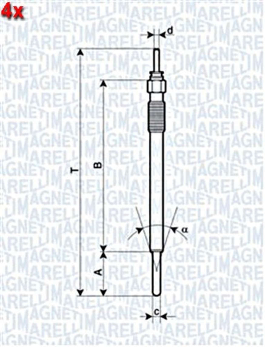 4x Glow Plug For LEXUS Is II Lx TOYOTA Auris Avensis 2.0-4.5L 05-19 198500R022
