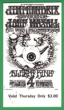 Jimi HendriX  John MaYaLL BG105 BiLL Graham FiLLmore 1968 ThurSdaY Ticket