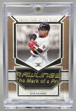Jose Ramirez 2025 Topps Definitive Gold Protectors at the Plate Patch 1/1