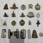 21 Job Lot Vintage Military militaria WW1 WW2 Badge  Patches Button cap pin belt