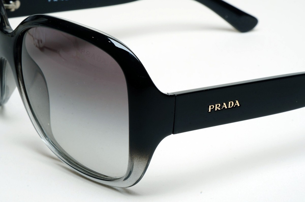 Prada Sunglasses Black Grey Square Gradient Smoke PR27MS SPR 27M