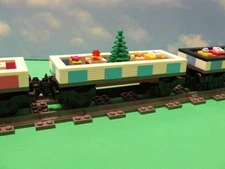 Lego Christmas Holiday Tree Train Built W/ New Lego Bricks ( MOC )