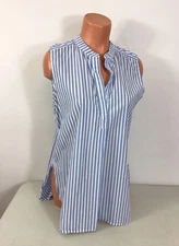 Joan Vass Stripe Shirt Womens Large
