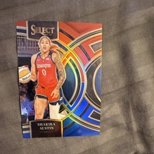 2024 Panini Select WNBA Shakira Austin #139 Red & Blue Prizm /399 Mystics