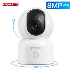 ZOSI 8MP PT 360°WLAN Überwachungskamera Innen 2,4 /5GHz WiFi IP Kamera 4K Audio