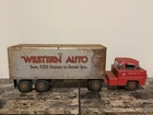 Marx Western Auto Tin Toy Truck Trailer