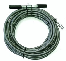 Drain Auger Snake for Plumbing Clogs 3/8 Inch x 50 FT Drain Cleaner Black