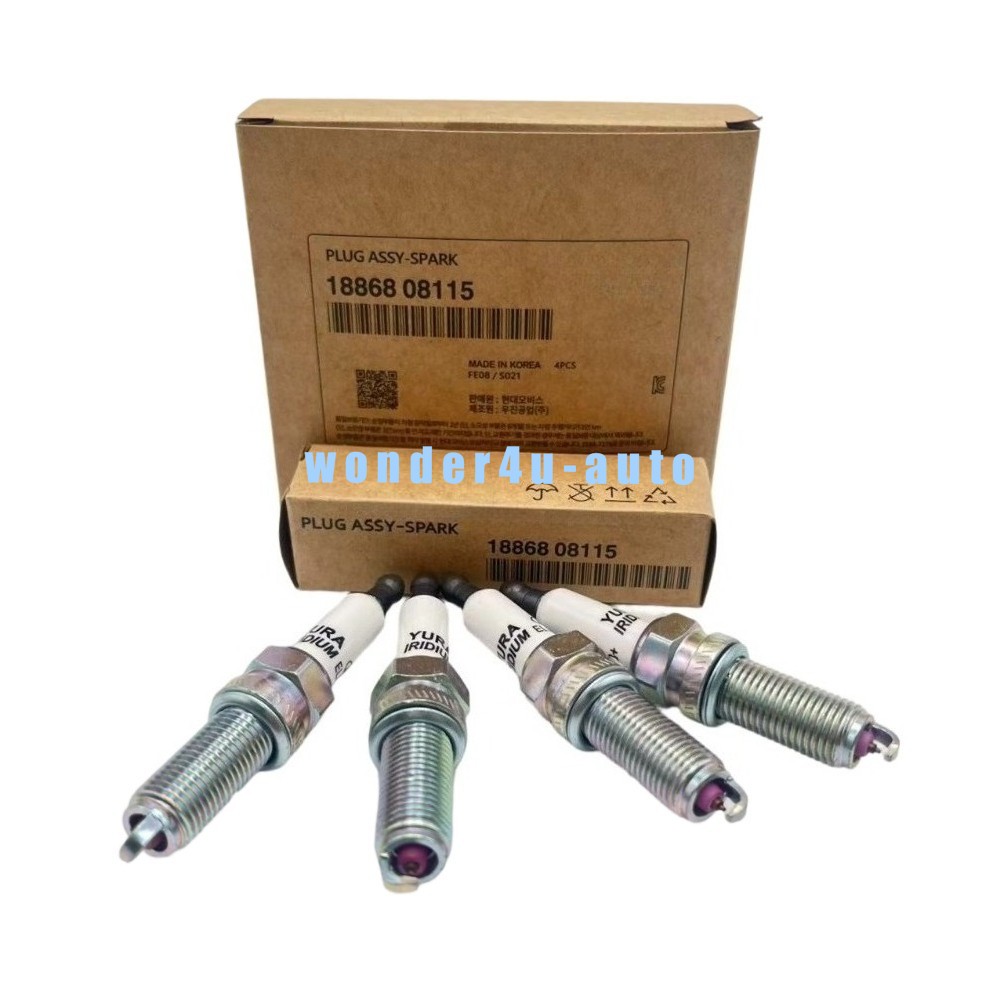4X Spark Plug 18868-08115 For 17-20 Hyundai Elantra KIA CEED K3 PICANTO RIO 1.4L