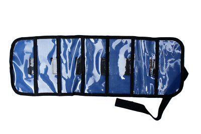 Six Pocket Lure Wrap Offshore Fishing Storage Bag 20'' x 6'' (Pocket 2''x6'') - Blue