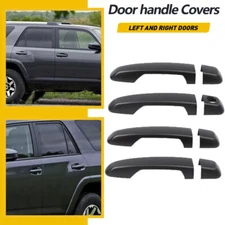 8pcs For 4Runner 2010-2024 Matte Black Exterior Door Handle Bezel Cover Trim Set
