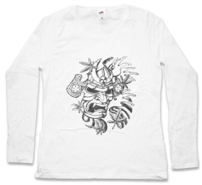 SAMURAI VI DAMEN LANGARM T-SHIRT Ninja Banzai Shogun Warrior Schwert Rüstung