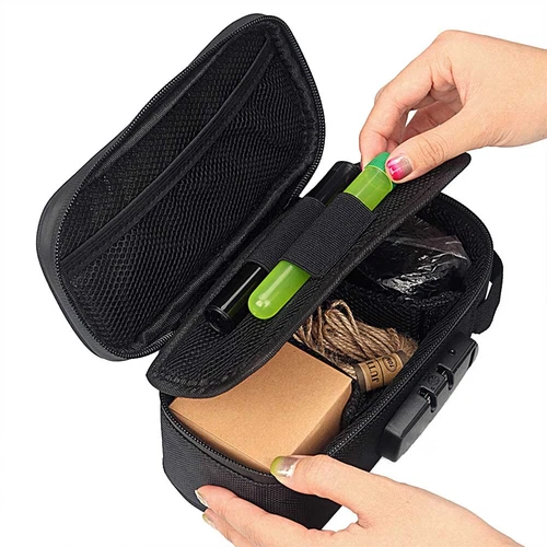 Smell Proof Stash Bag Carbon Lined stash Bag Lock Discreet Secure Rolling Box - Picture 11 of 12