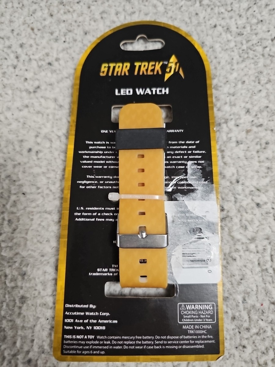 Star Trek Original Series Captain Kirk LED Silicone Watch For Teens/Adults:  NEW
