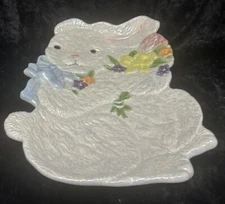 Bella Casa Ceramic 11” Rabbit Home Decor Serving Plate 