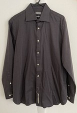 Michael Kors NWT Men's 16.5 Charcoal Gray Long Sleeve Button-Up Slim Fit Shirt