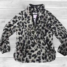Cozy Sherpa Animal Print Pullover Small