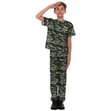 Camo Soldier Halloween Dress Up Costume, Child Medium 6-8