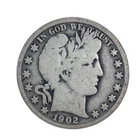 1902-S Barber Half Dollar 50c G-Good 90% Silver Coin #14