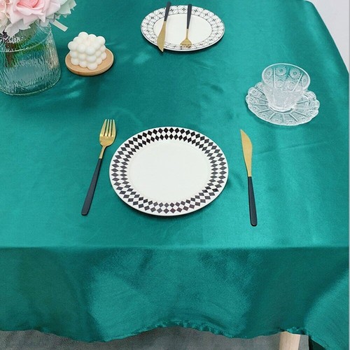 Satin Tablecloth Dining Kitchen Table Cloth Cover Wedding Party Banquet Decor - Picture 17 of 37