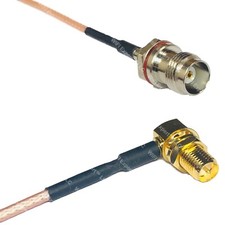RG316 TNC Female Small Bulk to RP-SMA FEMALE ANGLE RF Cable Rapid-SHIP LOT