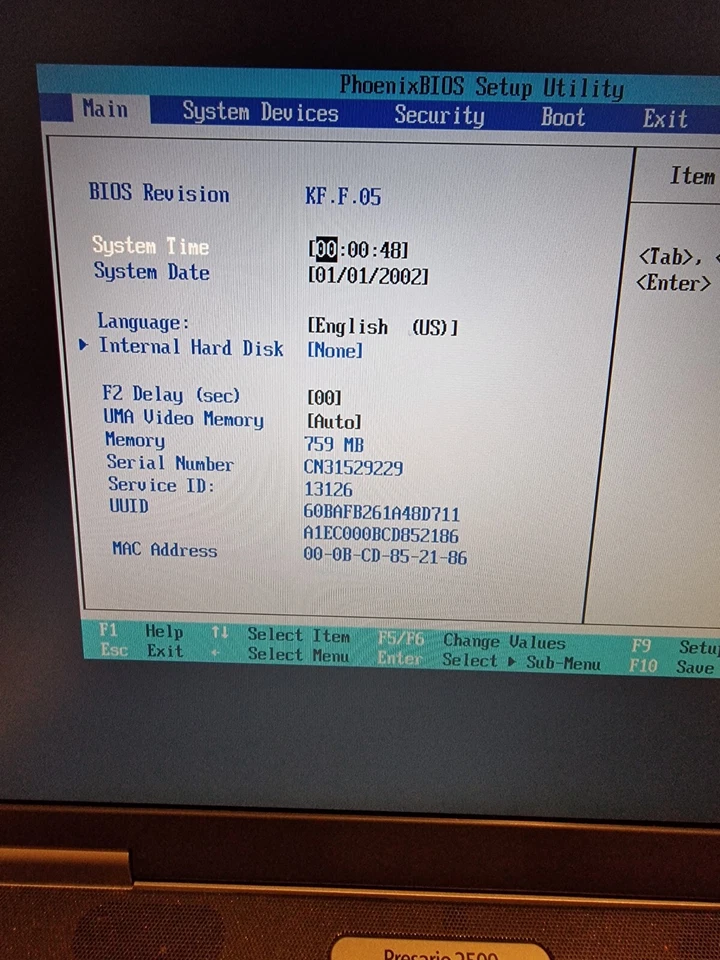 Vtg Compaq Presario 2500 15" Intel Pentium Untested Read Description - Image 3 of 4