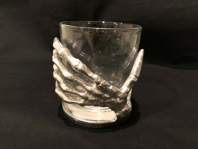 Pottery Barn Skeleton Hand Votive Candle Holder Halloween Holiday