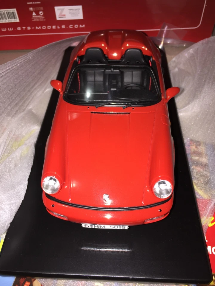 GT008ZM GT SPIRIT 1 18 PORSCHE 911 964 SPEEDSTER RED LIMITED 911 PCS NEW - Immagine 3 di 4