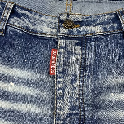 Dsquared2 Caten Twin Jeans Blue Denim Mens IT 52 / US 36 Paint