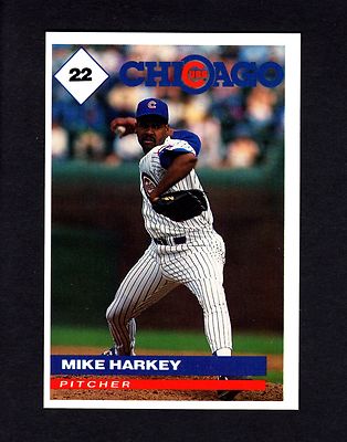 #22 MIKE HARKEY, Cubs ~ 1991 Marathon Gas/Oil regional card (statistics back)