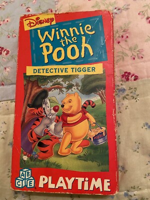 Disney Winnie the Pooh - Pooh Playtime - Detective Tigger VHS, 1994 