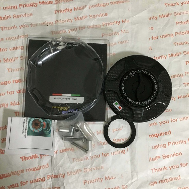 TWM QUICK ACTION CARBON FIBER GAS FUEL CAP BMW HP4 S1000RR S1000R TBMWF