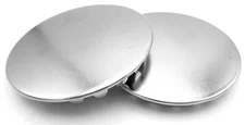 2" Hole Plugs Matte Polished Nickel Plated Steel Caps Fits 2" Holes All Weather!