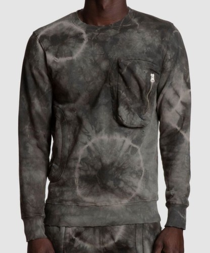 $336 PRPS Noir Men's Green Gion CrewNeck Long Sleeve Pullover Sweatshirt Size XL