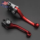 CNC Pivot Dirt Bike Brake Clutch Levers Fit Honda CRF250F 2019-2021 2022 Red US