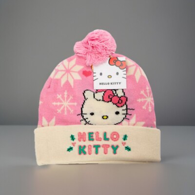  Sanrio Hello Kitty Embroidered Beanie BNWT 