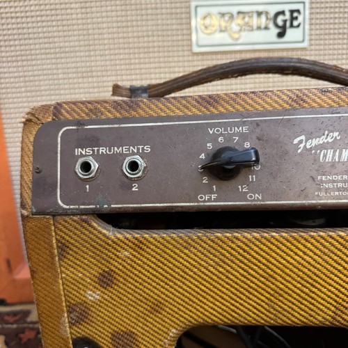 Vintage 1955 Fender Tweed Champ 5D1 Wide Panel USA Amplifier Combo *1950s* Clean - Picture 8 of 24