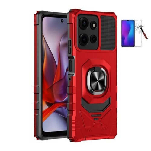 For Motorola Moto G Power 5G 2025, Ring Stand Cover Case + Tempered Glass - Picture 13 of 17