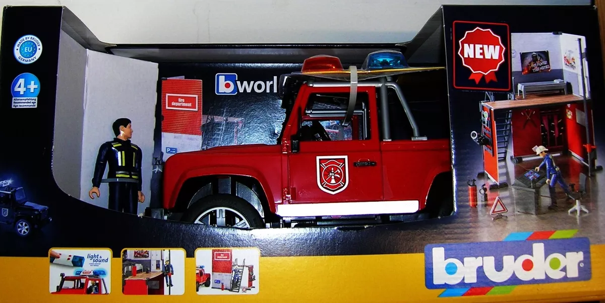 BRUDER 62701 bWorld Fire Station w Land Rover NEW eBay