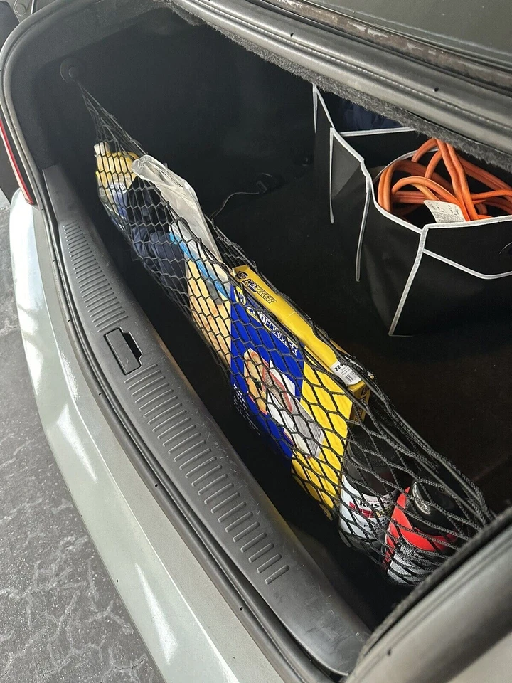 Rear Trunk Envelope Style Mesh Cargo Net for CADILLAC STS Sedan 2005-2011 New - Image 2 of 4