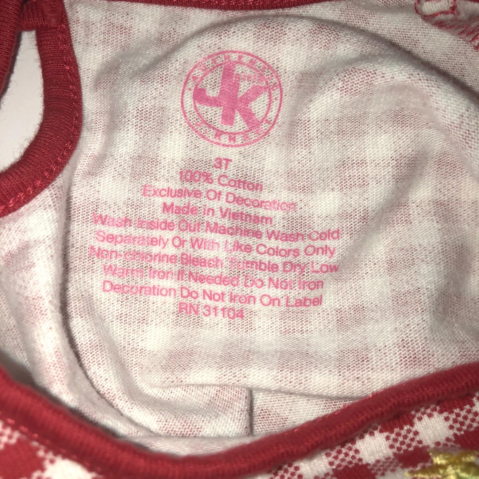 Vestido J Caqui 3T Rojo Blanco Cuadros Árbol de Navidad Apliques Vacaciones Guinga Foto 4 de 4