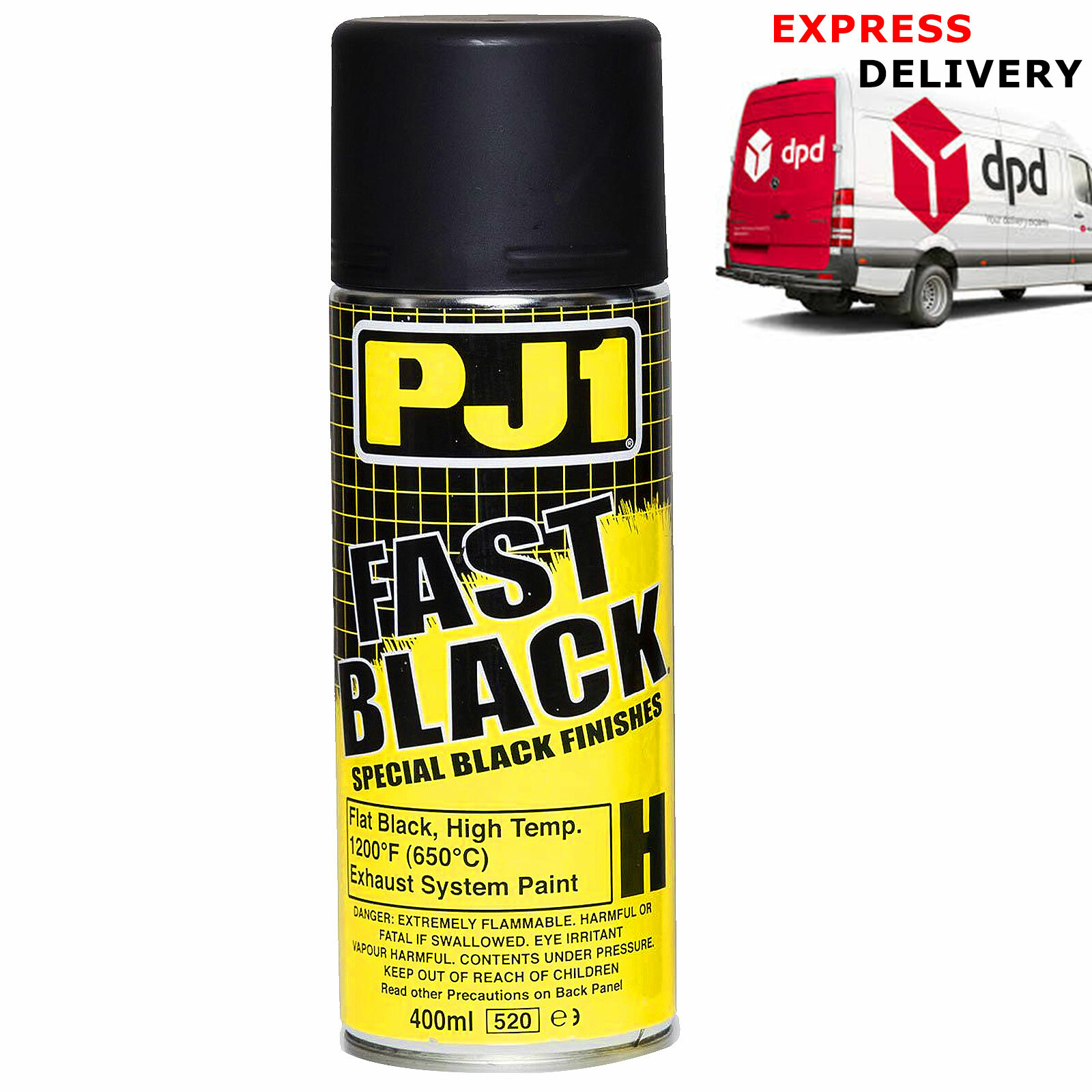 PJ1 Motorcycle Motorbike High Temperature Exhaust Paint 400ml Spray Flat Black eBay