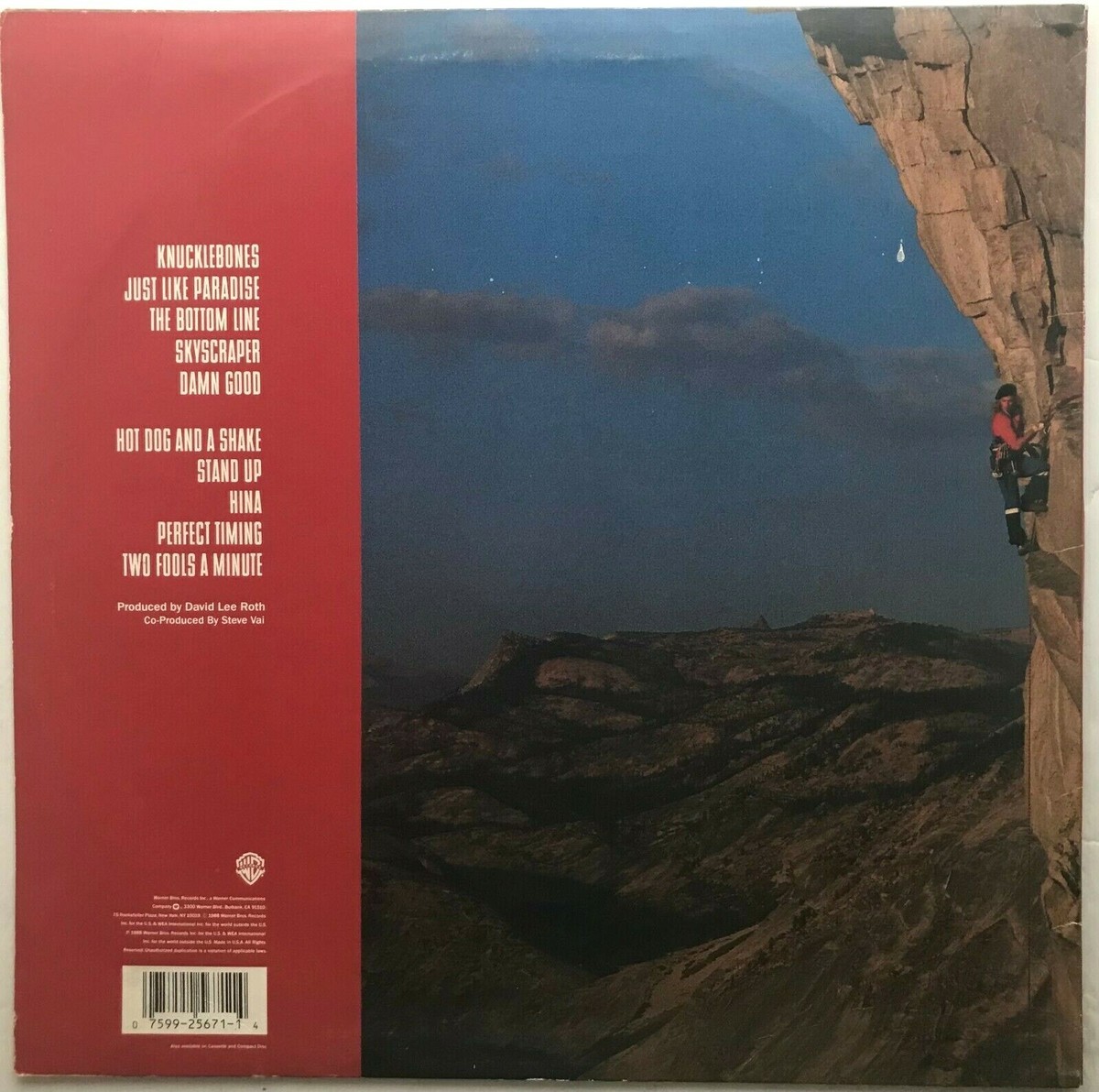 【廃盤LP】David Lee Roth / Skyscraper David Lee Roth – Skyscraper - LP – Sky Valley Records