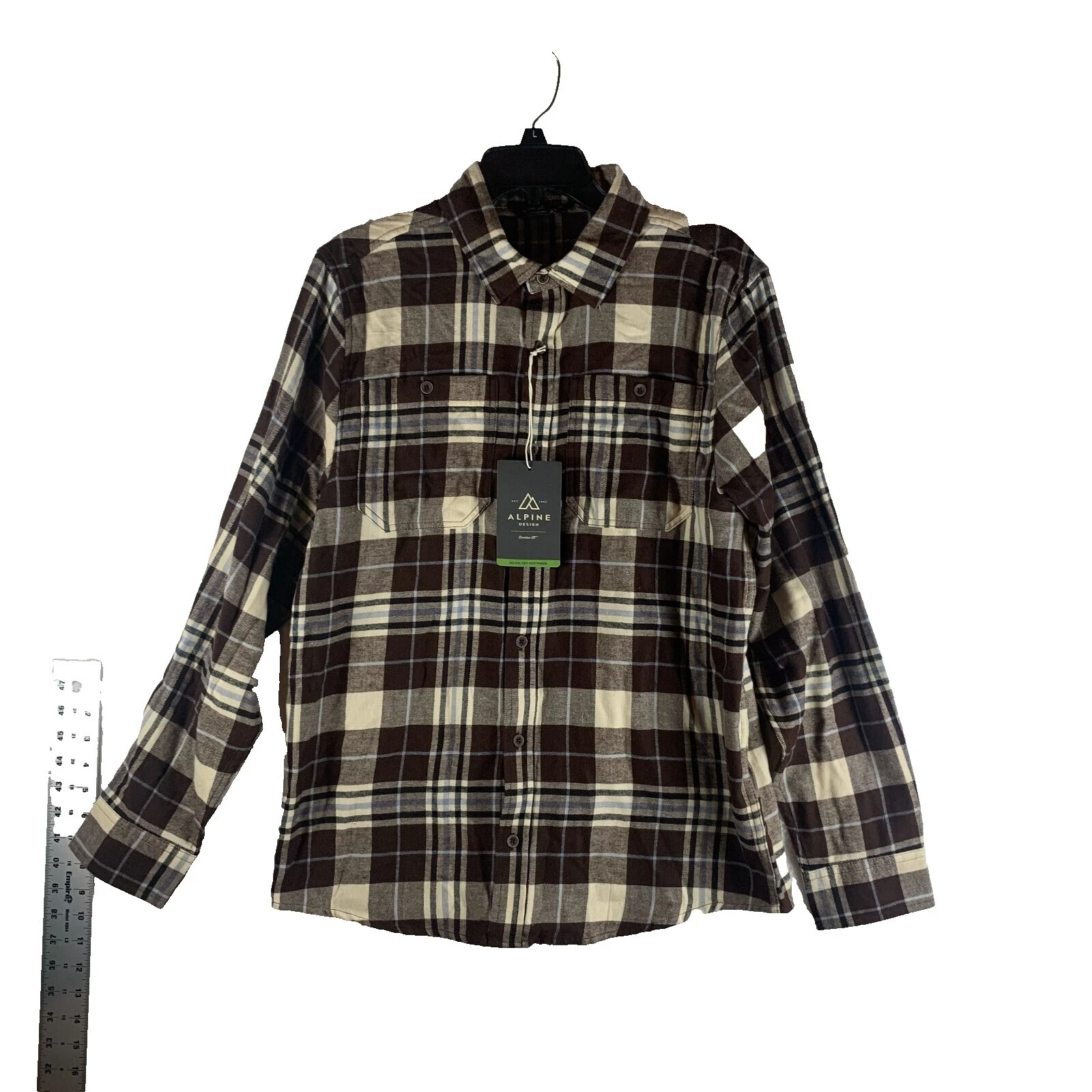 Alpine Design Long Sleeve Casual Button-Down Shirts for Men