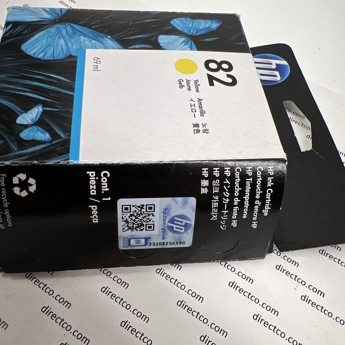 Cartouche HP 82 Jaune C4913A – 69 Ml – Originale – Pour DesignJet 500, 800, 510