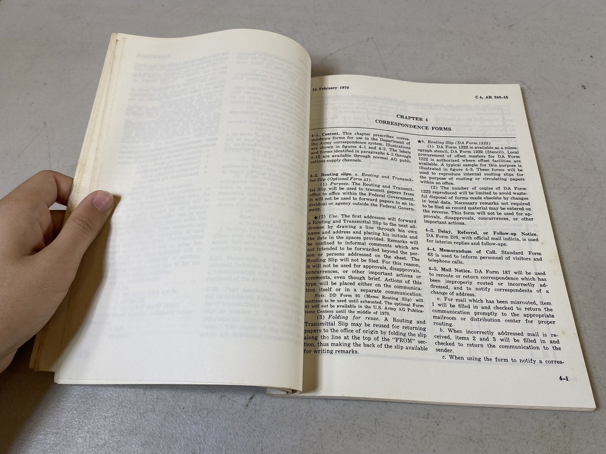 AR 340-15 Army Regulation Preparing Correspondence 1968 Guide Book 31D13 | eBay ar-340-15-army-regulation-preparing-correspondence-1968-guide-book-31d13-ebay