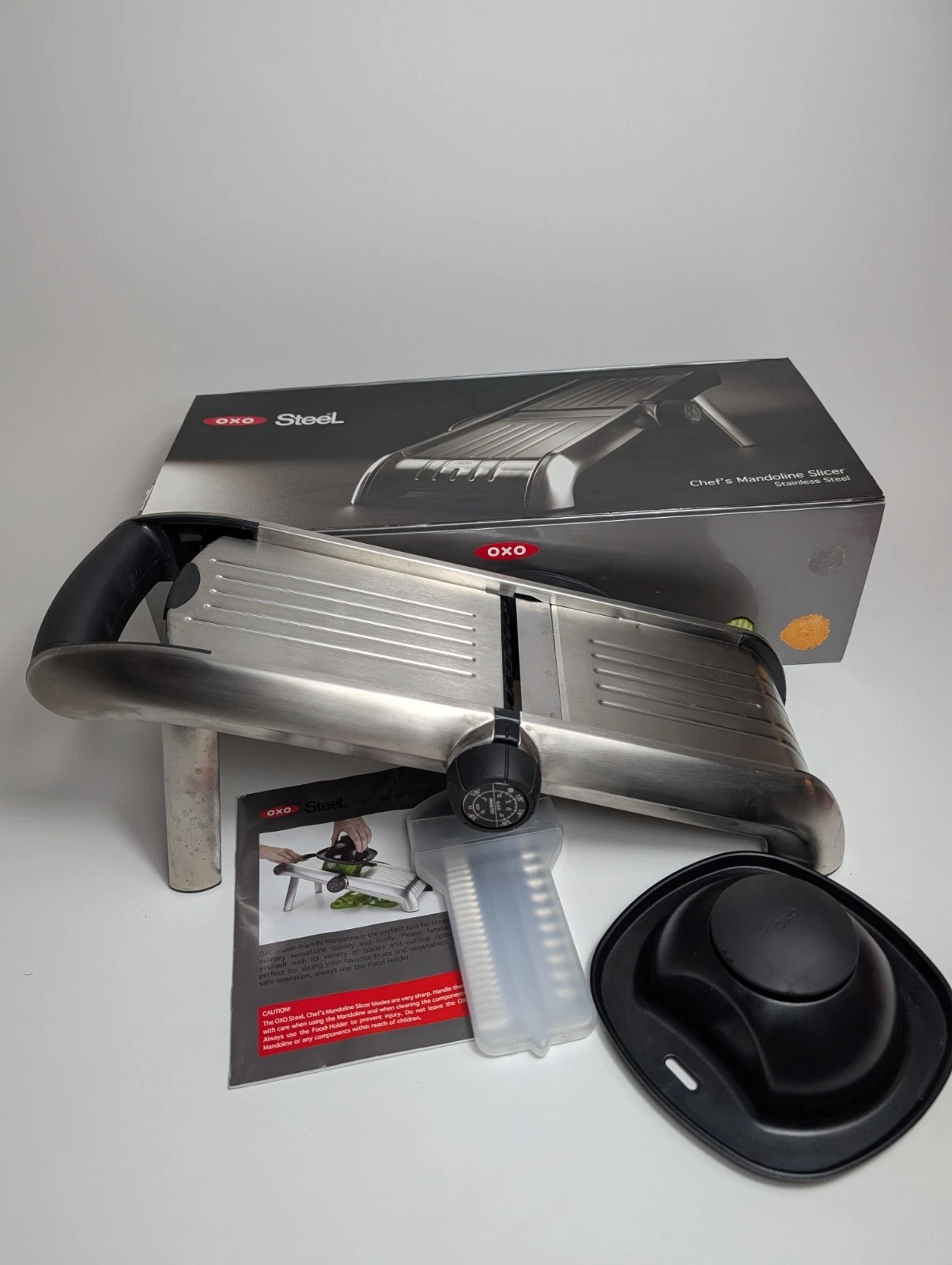 OXO SteeL Chef’s Mandoline Slicer Stainless Steel Adjustable Cutter EUC Sharp
Opens in a new window