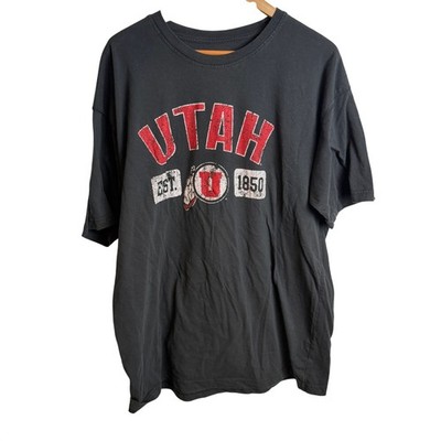 Mens Utah Utes Graphic Tee 2X Black NCAA College Football Sports Streetwear Fan