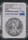 2021 P Silver American Eagle NGC MS70 Emergency Production Type 1 Early Releases