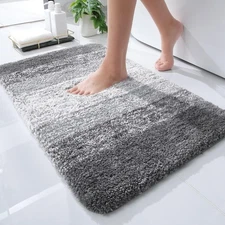 Bathroom Rugs Mat 24x16, Extra Soft Absorbent Microfiber Bath Rugs, Rubber Back