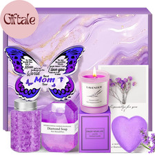 Christmas Gifts for Mom from Daughter Son: Relaxing Spa Gift Basket Set with But